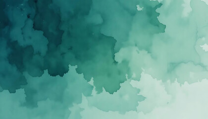 Obraz premium Abstract Teal and Green Gradient with Organic Shapes
