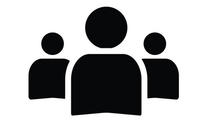 User profile login or access authentication icon set. Group of people icon.  Leader and workers. Team logo. Vector illustration image. Isolated on white background.