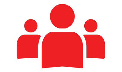 Group of people icon. User profile login or access authentication icon set. Leader and workers. Team logo. Vector illustration image. Isolated on white background.