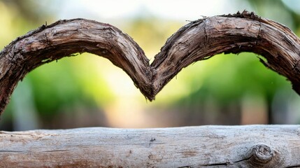 Fototapeta premium A heart shaped piece of wood on a fence