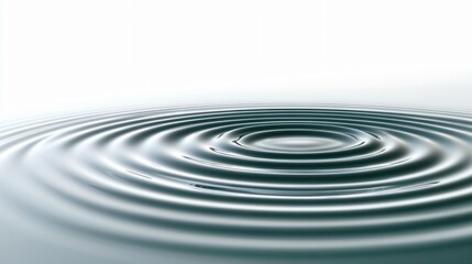 Abstract Water Ripple Pattern Background, Serene Teal Concentric Circles, Liquid Design