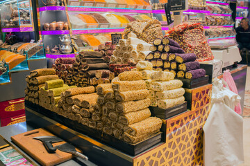 Turkish sweets with nuts and honey