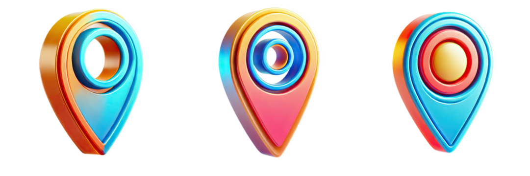 Artistic map location icon PNG