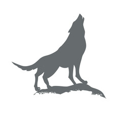 The wolf howls at the moon. Graphic design on a t-shirt. hand drawing. Not AI, Vector illustration