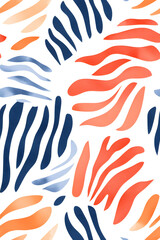 Fototapeta premium Zebra skin seamless hand drawn pattern
