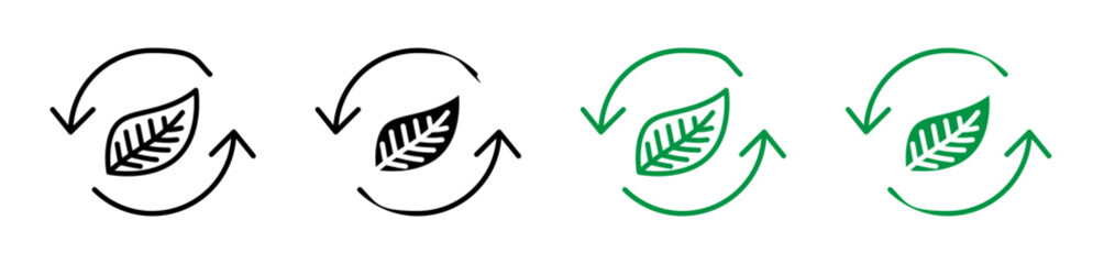 Sustainable icons vector set for UI designs