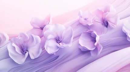 Pastel floral wave design spring inspiration digital art uplifting environment high detail lavender and light pink