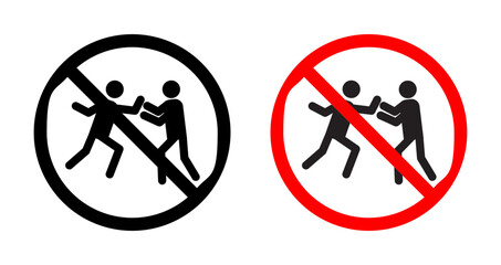 No fight sign vector vector set for UI designs