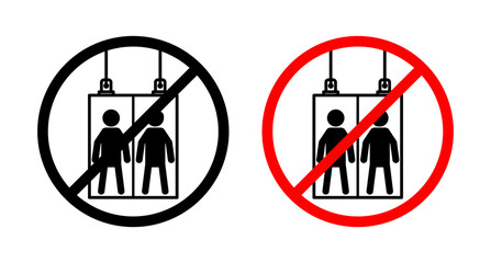 No elevator sign vector vector set for UI designs © Ranveer