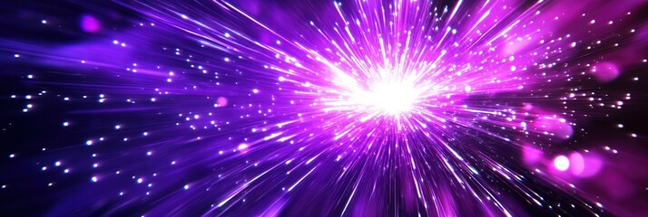 Obraz premium 2D animated purple and silver fireworks 