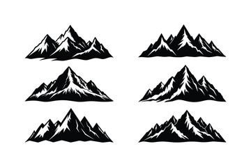 Mountain silhouette vector, isolated illustration