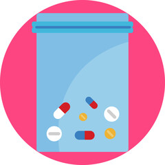 The icon represents a plastic bag containing pills, often associated with drug-related crimes.