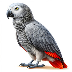 Obraz premium Parrot isolated on white background