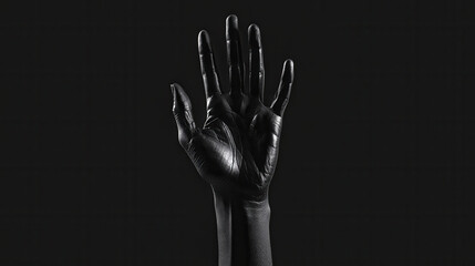 Empowerment through a symbolic black hand illustration: Black History Month