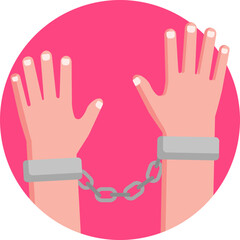 The handcuffs icon represents the tools used by law enforcement to secure individuals during an investigation.