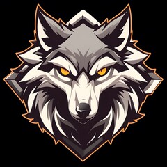 Obraz premium Wolf head mascot logo, suitable for esports design