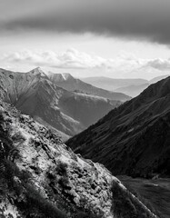 snow covered mountains