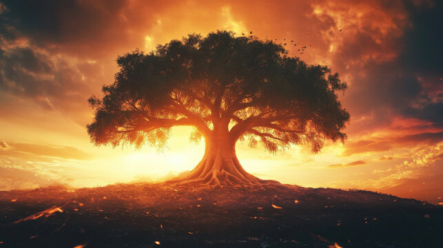 Cultural depiction of the iconic baobab tree: Black History Month