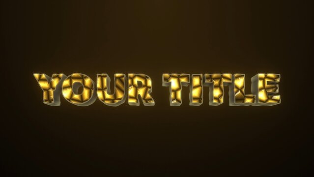 Golden Gemstone Shiny Text & Title Intro