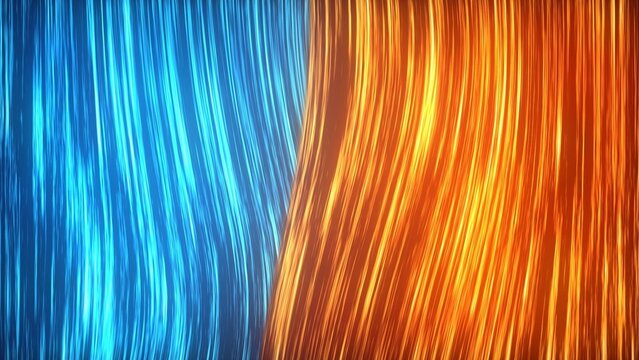 Fire & Ice Glowing Animated Waves Background (Customizable)
