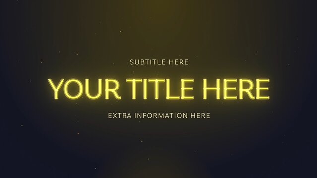 Cinematic Glowing Bright Announcement Title