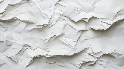 Fototapeta premium Abstract textured white paper surface with shadows and depth