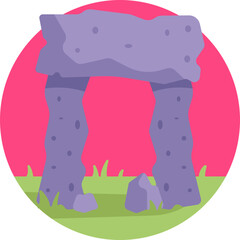 A dolmen, composed of massive stones, serves as an early burial chamber, reflecting ancient rituals and architectural ingenuity.