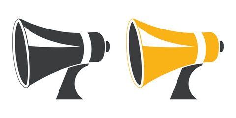 Megaphone vector illustration on white background.