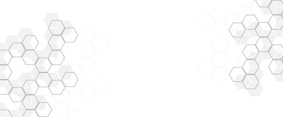 Vector illustration of hexagons pattern. white background hexagon geometric pattern abstract elements design.