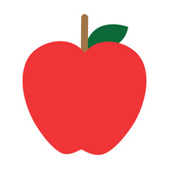 Vibrant Red Apple Illustration