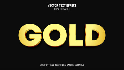 Gold 3d style editable text effect
