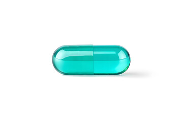 Aqua Pill Capsule isolated on white background