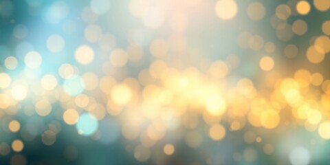 Obraz premium Bokeh light blurs background with white copy space, ideal for fresh and vibrant design projects. Defocused Lights Background with Lens Flare 