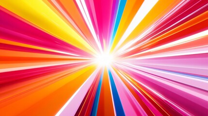 Fototapeta premium Vibrant Colorful Speed Lines Abstract Background