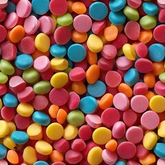 Obraz premium Colorful candy seamless pattern