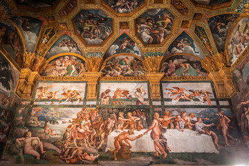 Ceiling of Te Palace in Mantua, Italy