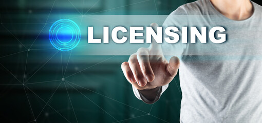 hand writing sign license.