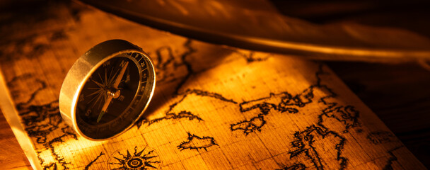 compass and map