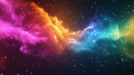 Fototapeta premium Vibrant Aurora Borealis Dance, a mesmerizing display of colorful lights illuminating the night sky, captivating and ethereal atmosphere