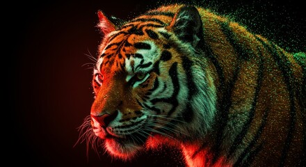 Obraz premium close up, Particle-based visualization