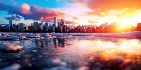 Fototapeta premium global warming concept with weather heating up the earth environment