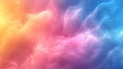 Vibrant colorful nebula in space with orange, pink, and blue hues
