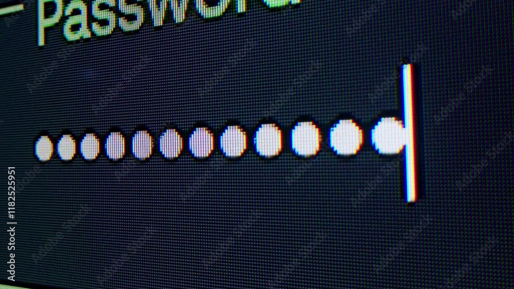 Wall mural enter password on pc, log in close up of computer screen entering correct password to system. loggin