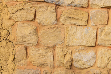 Color stock image of Faiyum, Egypt. Stone wall.