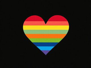Rainbow heart symbolizing LGBTQ pride and love.