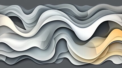 Fototapeta premium Abstract Gray and Beige Wave Pattern Background
