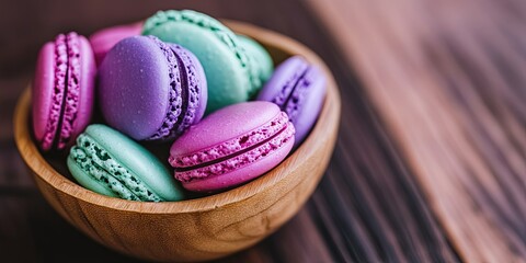delicious colorful macarons 