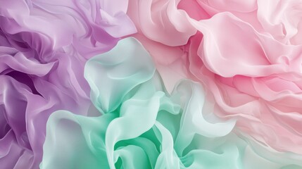 Fototapeta premium Flowing organic shapes in soft pastel gradient surreal background high-quality details soft tones abstract art