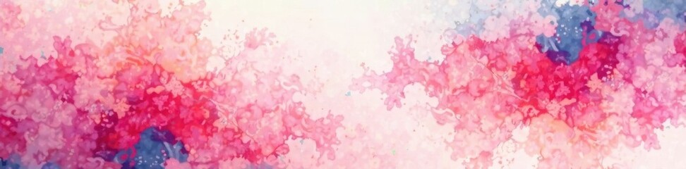 Fototapeta premium Subtle watercolor washes, blurred edges, soft gradients, pattern, graphic