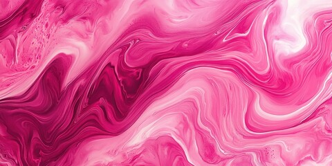 Vibrant abstract art with bold magenta swirls in a dynamic flowing pattern